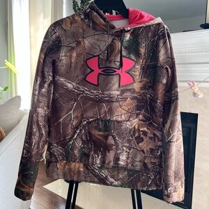 Under Armour Women Camo Hoodie - Pink and Brown
